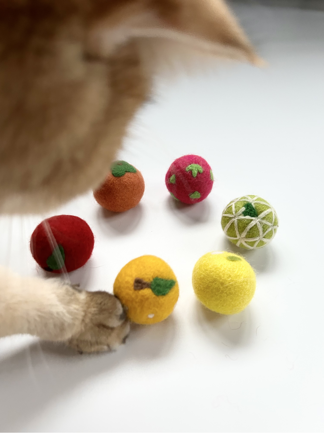 "Fortune Fruit Box" Safe Felt Cat Balls