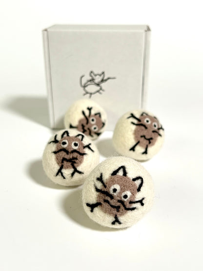 "Potato Meow" Safe Felt Cat Toy Balls