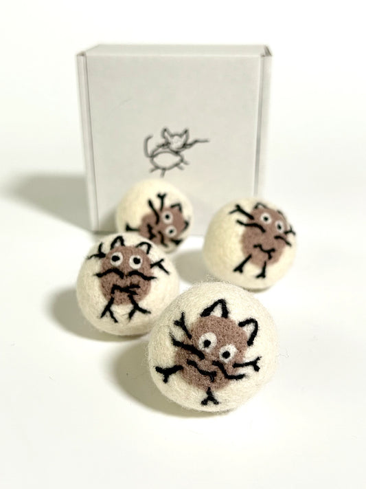 Potato Meow handmade safe felt cat toy balls for indoor cats